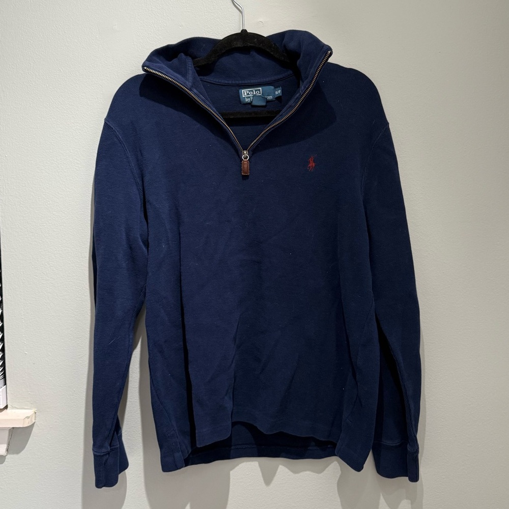 Polo by Ralph Lauren Navy Estate Rib Quarter Zip